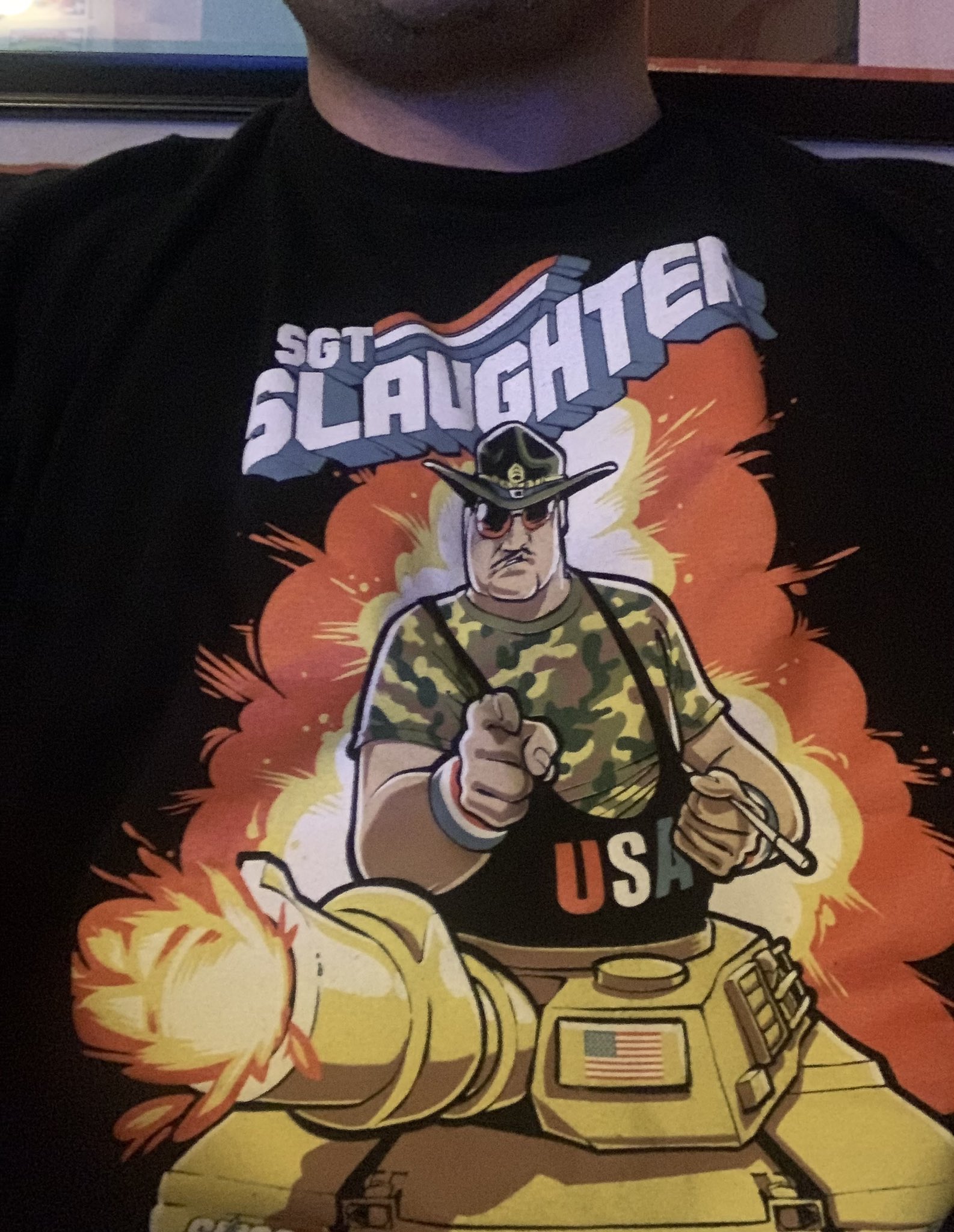  Attention!!! Happy Birthday Sgt Slaughter! I just happen to be wearing one of your tees today! 