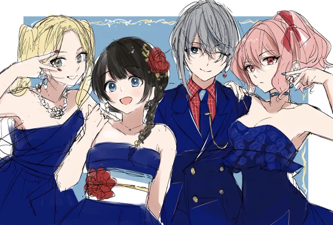 先月更新分ですが当時の扉絵のラフです。クロアチアカラー…🇭🇷🥰 