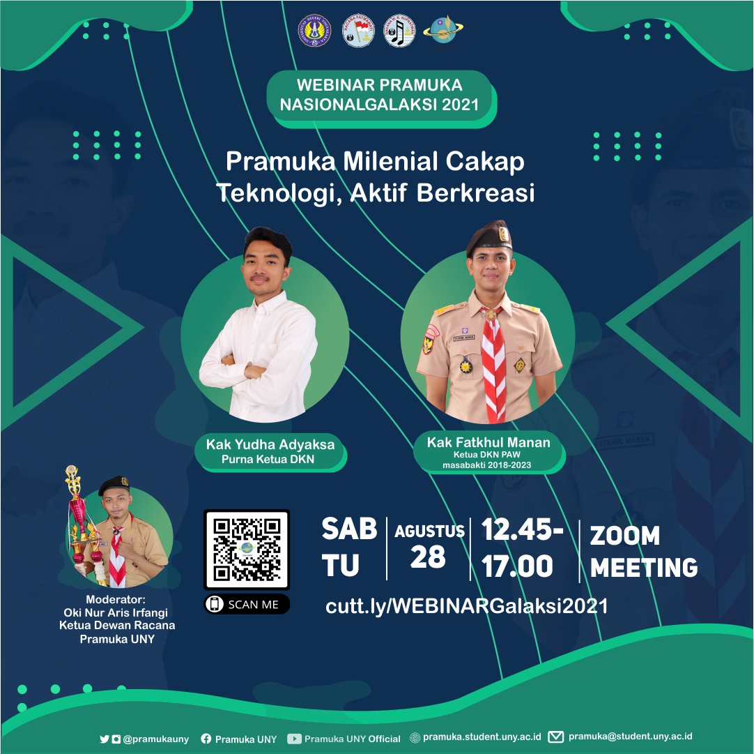 PramukaUNY's tweet photo. Salam Pramuka⚜
Sedang berlangsung 
🔴 Live streaming YouTube WEBINAR PRAMUKA NASIONAL GALAKSI 2021 
https://t.co/mIvKtipQtB
Dapat diakses bagi kakak kakak yang ingin bergabung🤗 https://t.co/iYUxUKIHbC