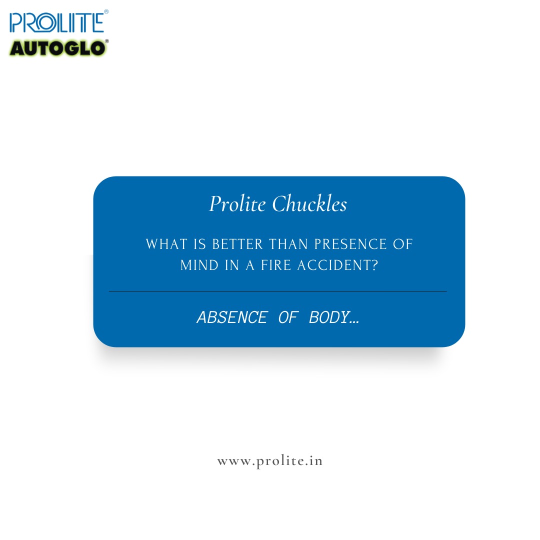 ProliteA's tweet image. Prolite Chuckles Post #1

Stay Safe!

#ProliteAutoglo #oneliners #jokes #lol #chuckles #firesafety