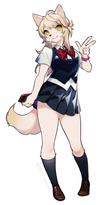 #これでフォロワーさん増えました
最近だとケモノ女子高生が沢山見ていただけてビックリしました。 