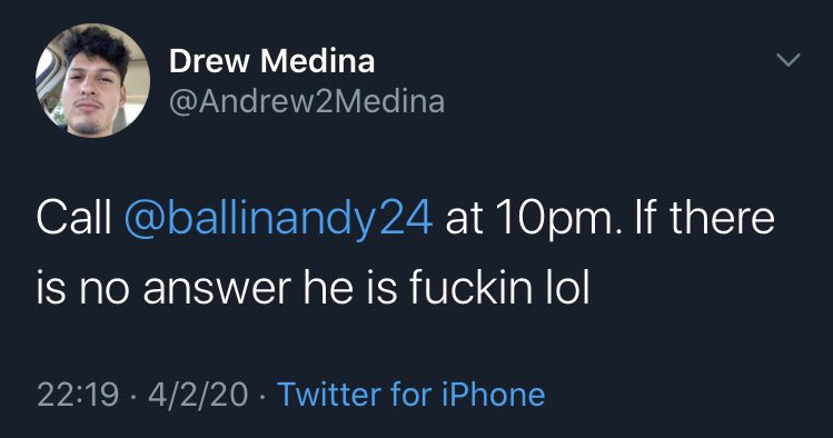 ballinandy24's tweet photo. Why do I have this saved @Andrew2Medina π π none of that is true btw I do NOT do such things as they are against my beliefsβ¦. #Andyism #StickySituation https://t.co/sGNql88u0c