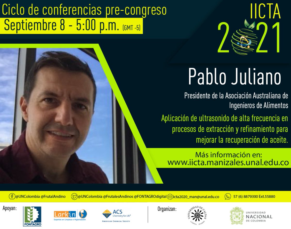 Se aproxima otro de nuestros ciclos pre congreso. 
📅 Agéndate para el 8 de septiembre.
Más información: iicta.manizales.unal.edu.co