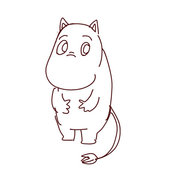#このタグ見たやつは今すぐムーミンを資料なしで描け 