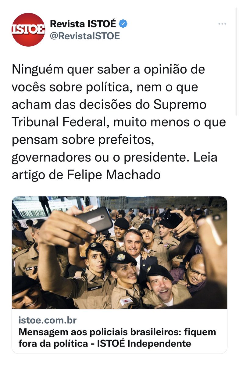 silvanaperassol's tweet photo. @PMESP Eles tratam a polícia como um nada.
Fiquem ao lado do povo de bem https://t.co/5BqrPPIVl6