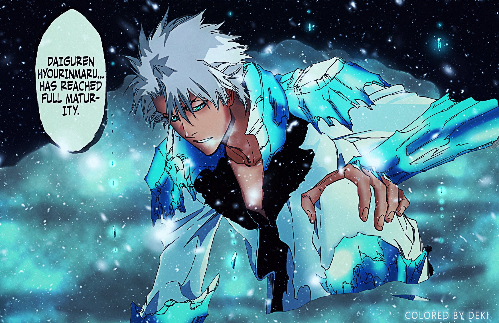 deki444 on X: Daiguren Hyourinmaru Bleach manga- colored by me #BLEACH  #ブリーチ #toshiro t.coqVnbWdvoFg  X