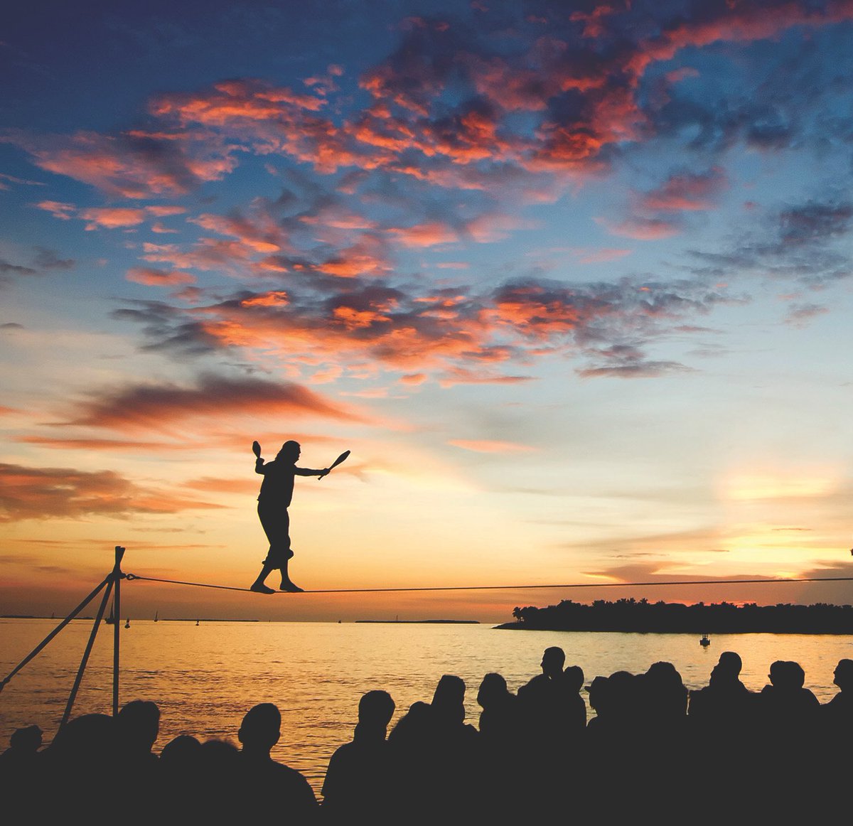 Sunset Celebration is a nightly event at Mallory Square, overlooking Key We...