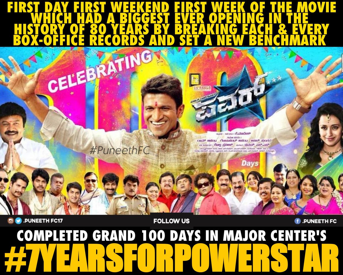 ChurchofEterna1's tweet photo. Power will be etched as one of the best comebacks ever!!
After a disaster, when everyone undermined him, he bounced back in style sweeping All Time opening, weekend & 1st week records in KFI History💥
#7YearsForBBPower
@PuneethRajkumar @trishtrashers
@MusicThaman @14ReelsPlus https://t.co/c2ho3Ni3cn
