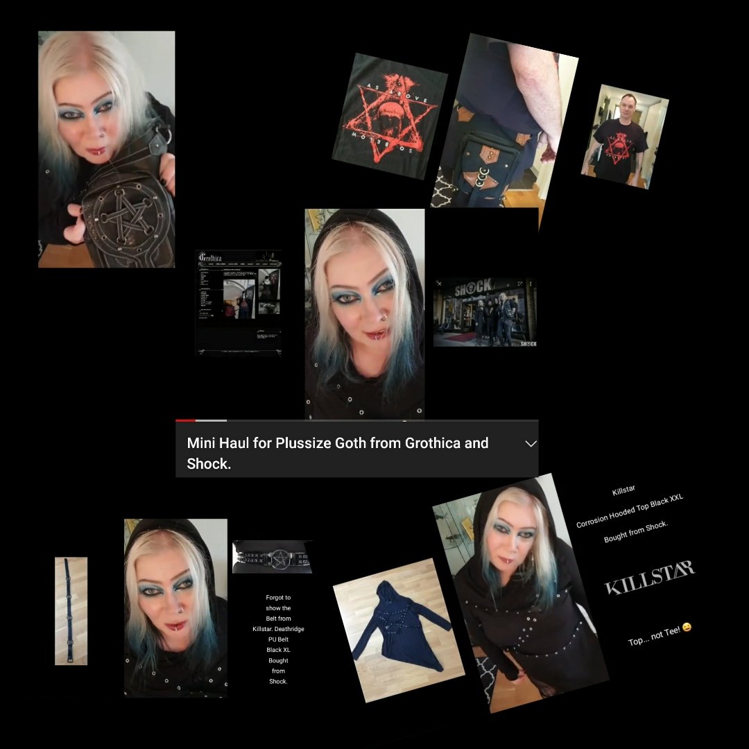 SannizL's tweet image. New video on my Youtube channel. 
This time a mini haul from Shock and Grothica. 

youtu.be/D8DDB0lCrFk

#minihaul #shock #killstar #torvenius #grothica #hipbags #eldergoth #makeup #goth #gothgoth #swedish #couple #Englishman #metal #goth #alternativestyle #alternativesweden