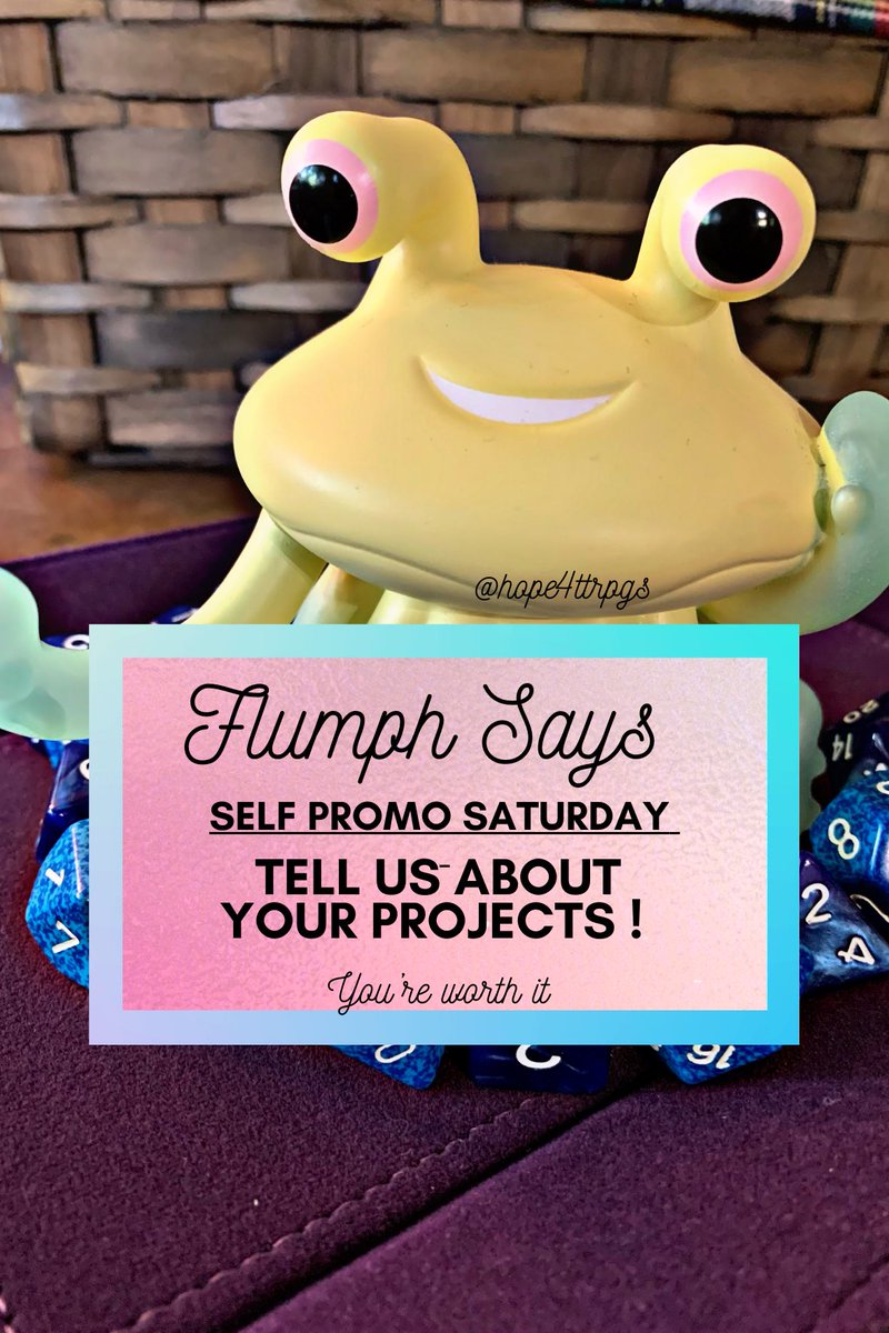 Hope4TTRPGS's tweet photo. I want to see what you’ve been up to! 
🎉It’s #selfpromosaturday ! 🎉

💗 Drop your links and be sure to tell us about what you do! 
💗Tell us what makes you unique!
💗Like, RT, and connect with others! 

Let’s all lift eachother up! 
#ttrpgfamily #ttrpgsolidarity https://t.co/MALf8qveXd