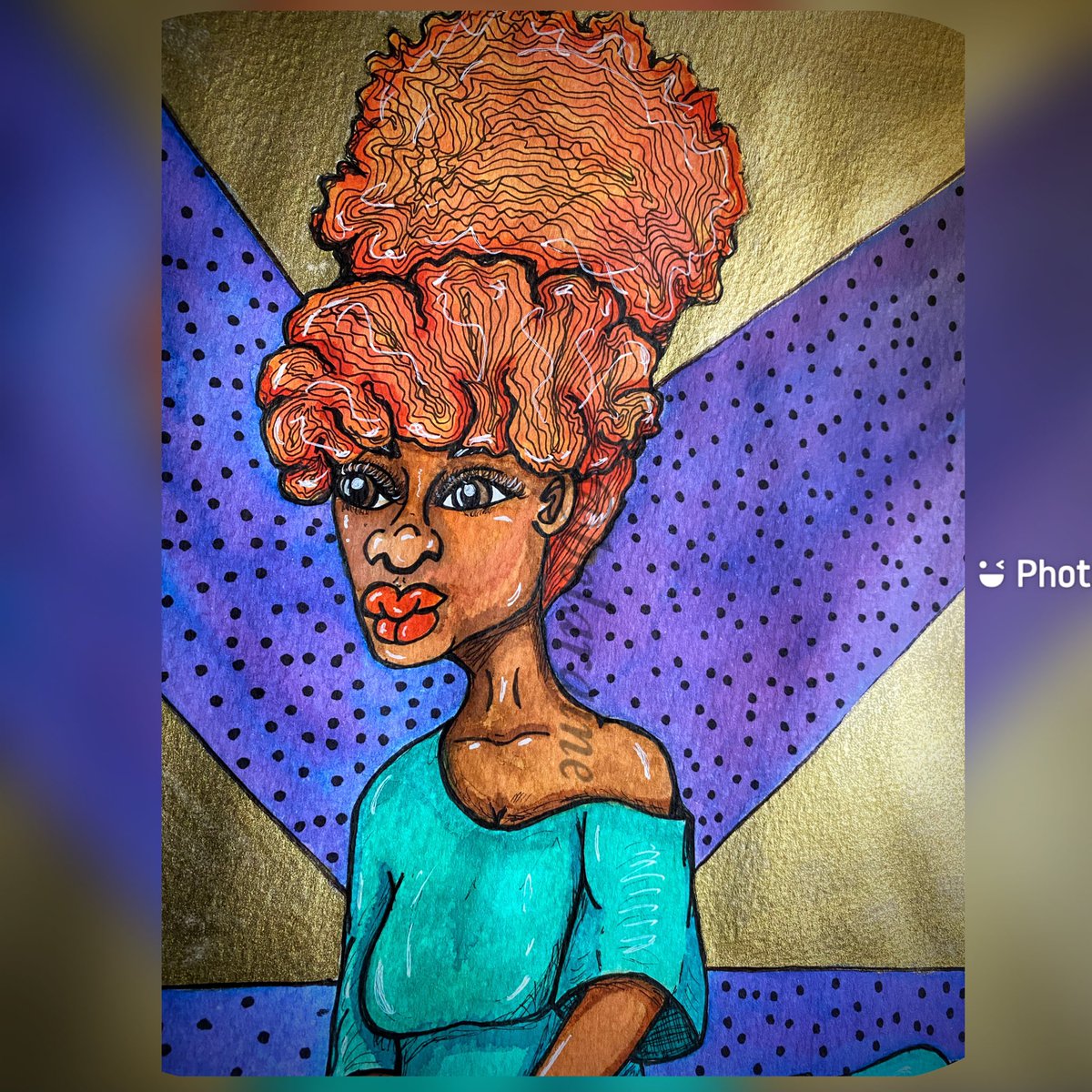 rainebela1's tweet photo. Daily Paint Session 
M/U: Ecoline watercolor, ink and Sharpie  

#art #blackart #black #sketchbook #drawing #artist #selftaught #doodles #gouache #watercolor #design #illustration #airclay #clay #procreate https://t.co/QXiEiXb2uA