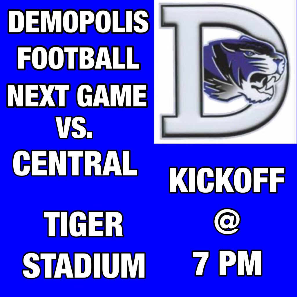 demopstats's tweet photo. Demopolis falls to McAdory 33-28 in a nail biter that came down to the wire. The tigers will take on Central next week to open up regional play. https://t.co/I32MaY2OC7