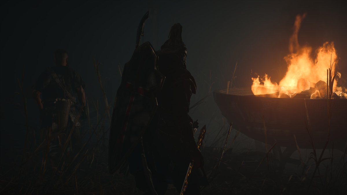thirdpie7's tweet image. #PS5Share, #AssassinsCreedValhalla Someone lurks in darkness...