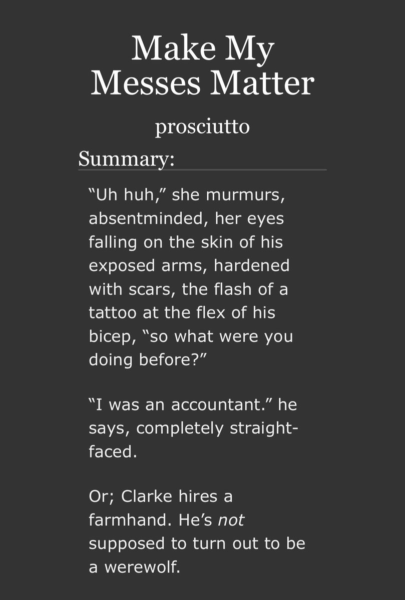 ZouReads's tweet photo. ๐Make My Messes Matter โ prosciutto โ @prosciuttoes๐
โ๏ธ 8.5k
โ
Complete
๐ฉ 2016-01-16
๐ค Read it here: https://t.co/CH0HGDmNZL
๐ Rec by @bellarkeficbot
#bellarkefic #BLpining #BLprosciutto #BLfluff https://t.co/ZfagHW38yA