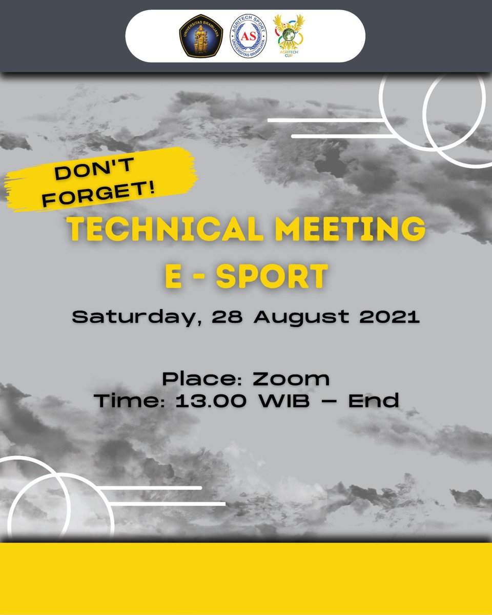 AgritechCup's tweet photo. [D-DAY TECHNICAL MEETING AGRITECH CUP 2021]

Hello Fellas
Wah tidak terasa hari ini sudah Technical Meeting Agritech Cup 2021 nih! Jadi sebentar lagi turnamen akan segera dimulai, yuk persiapkan tim kalian! https://t.co/RB7lN5ftVV