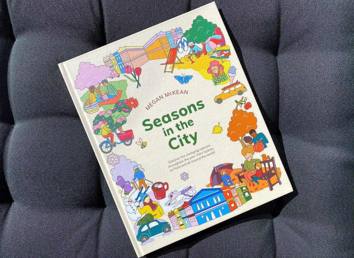 I_teach_muggles's tweet photo. A splendid winter's day in #lockdownmelbourne Perfect weather for sitting outside and enjoying this gorgeous book that takes readers on a round-the-world tour of seasons in different cities 🌼🌞🍂❄️
@HachetteKidsANZ @HachetteKids @mckeanstudio #ChildrensBooks #nonfiction #kidlit https://t.co/dxIOk7kZ3M