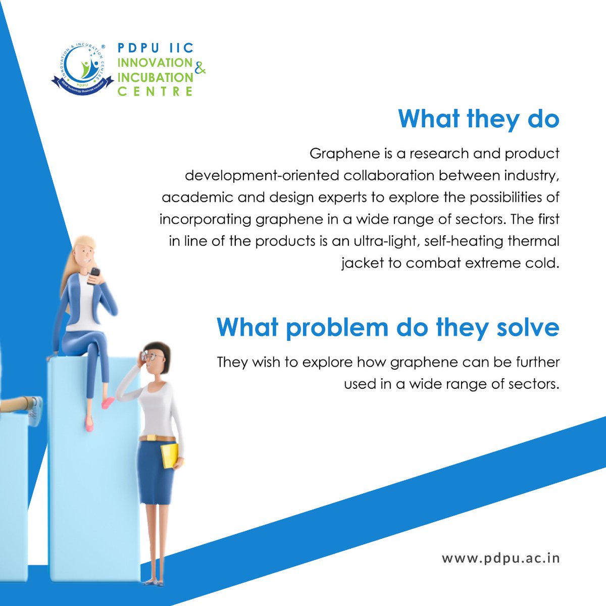 iicpdeu's tweet image. Their 1st product using Graphene is COCO - Self heating winter jacket.
Explore them here:
Website: projecthexagon.com 
Linkedin:  linkedin.com/in/khushboo-pa…  
       linkedin.com/in/neel-pancha…

#PDEU #PDPUIIC #TechnologyIncubator #StarStartup #AcceleratedStartup #StartupoftheMonth