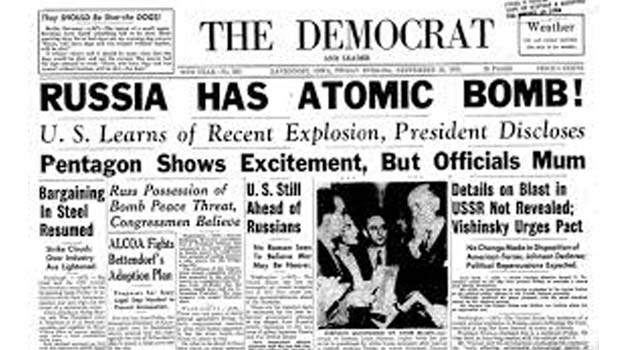 URDailyHistory's tweet photo. 29 Aug 1949: At 7:00 am, the #Soviet Union tests its first #atomic bomb in Semipalatinsk, #Kazakhstan. It was known as First Lightning. The U.S. code name for the test was Joe-1. #ColdWar #history #HistoryMatters #OnThisDay #ad https://t.co/E6tLQ7rrFu https://t.co/J2jcbxX9Fc
