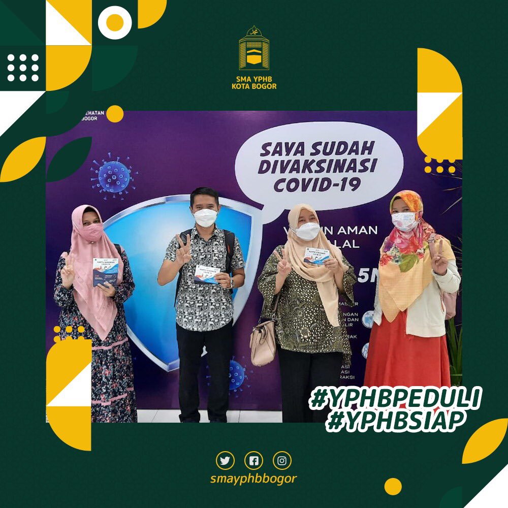 smayphbbogor's tweet photo. Untuk mempersiapkan Pembelajaran Tatap Muka (PTM), seluruh guru, staf, dan civitas akademika SMA Plus YPHB Kota Bogor sudah melaksanakan vaksinasi. Hal ini dilakukan untuk menjaga keamanan dan memperketat protokol kesehatan.
.
#smayphbplus #smayphbbogor #welovebogor #infobogor https://t.co/5BIdwHquEn