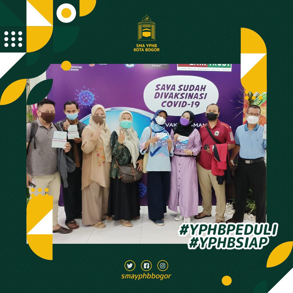 smayphbbogor's tweet photo. Untuk mempersiapkan Pembelajaran Tatap Muka (PTM), seluruh guru, staf, dan civitas akademika SMA Plus YPHB Kota Bogor sudah melaksanakan vaksinasi. Hal ini dilakukan untuk menjaga keamanan dan memperketat protokol kesehatan.
.
#smayphbplus #smayphbbogor #welovebogor #infobogor https://t.co/5BIdwHquEn