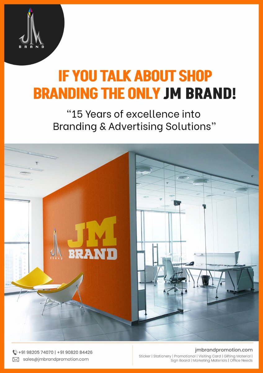 JMBrand4's tweet photo. If you talk about shop branding then only #JMBrand
"15 years of excellence into Branding &amp; Advertising solutions."

Please Visit Us:- https://t.co/KDhAL6U1Ao
Contact us on📞:- 022-49731847
"Try it, You'll Like it"
#flexprinting #shoppe #onewayvission #glowsignboard https://t.co/79eNd7ErBs