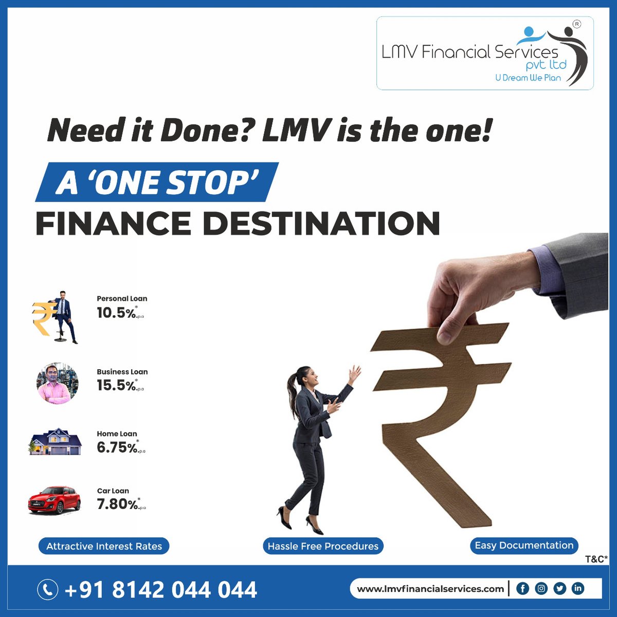 LMVfinancial's tweet photo. Get the best deals on Loans
visit us: https://t.co/iW7FIUhyuy

#lowinterstratepersonalloan #personalloan #persosonalloans #instantpersonalloan #lowinterestloans  #LMVFS  #lmvis #loansinhyderabad #personalloansinhyderabad #hyderabad
#homeloan #businessloan #mortgage #loans https://t.co/MUifAa9bKY