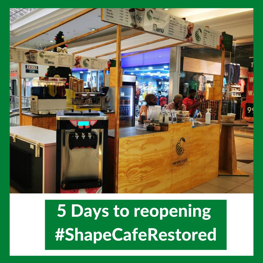 shape_cafe's tweet photo. #ShapeCafeRestored ๐ Thabong Shopping Centre branch reopening https://t.co/pGrCXJmqb9