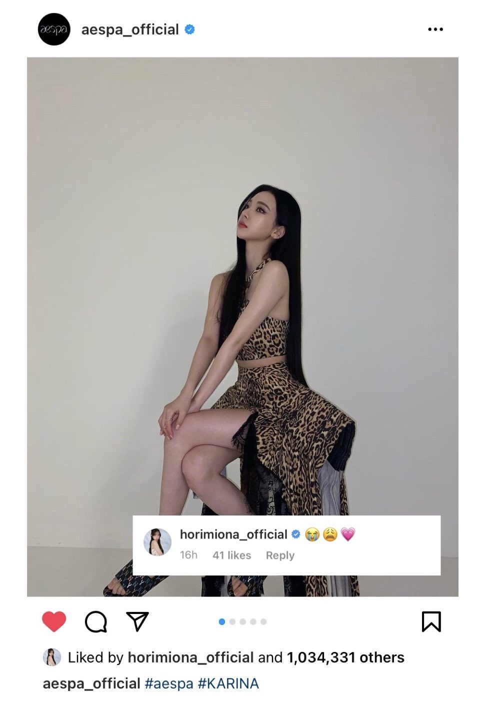 ً on X: [Instagram] Hori Mioni, Japanese idol singer and model, recently  liked and commented on Karina's latest post. 📎t.coYP5Cqw46mM  #KARINA #카리나 #aespa #에스파 t.coHdB3exC4bT  X