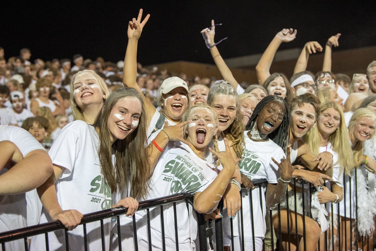 More smiles in the Medina student section. <a href="/bellavein3/">Bella</a> <a href="/madisonrath1/">madison.rath</a> <a href="/BelleWags15/">Belle Wagner</a>
