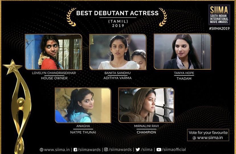 So grateful and honoured to be nominated for @siima ♥️ #houseowner will always be so close to my heart. @LakshmyRamki ma’am thank you for everything! ♥️ To vote: siima.in/2019-nominatio…