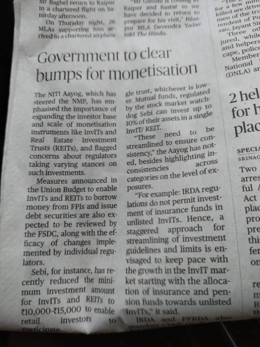 Don’t be panicked with the short names like NMP, REIT invIT etc which is just like you call a pick pocket as a person emptying other’s pockets to reduce its weight
