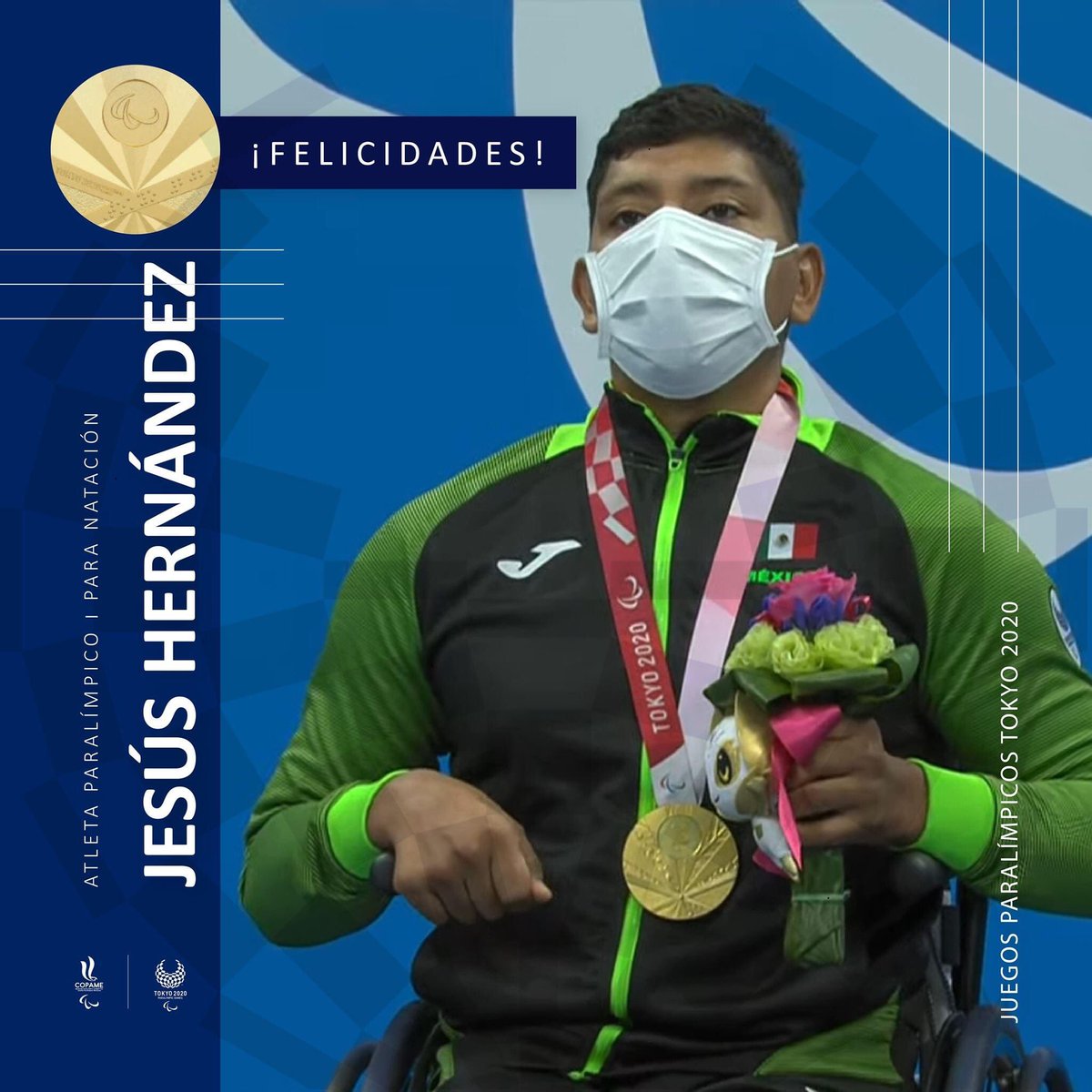 🥇❤️🇲🇽 ORO MEXICANO 🇲🇽❤️🥇

¡TENEMOS DOS MEDALLAS DE ORO, #FamiliaParalímpica! ❤️🇲🇽🥇🥳

Con una enorme garra y una entrega insuperable, Jesús Hernández Hernández luchó hasta el final de la competencia y se llevó la medalla de oro, con una marca de 2:56.99. 🥇🏊🏼‍♂️🇲🇽❤️