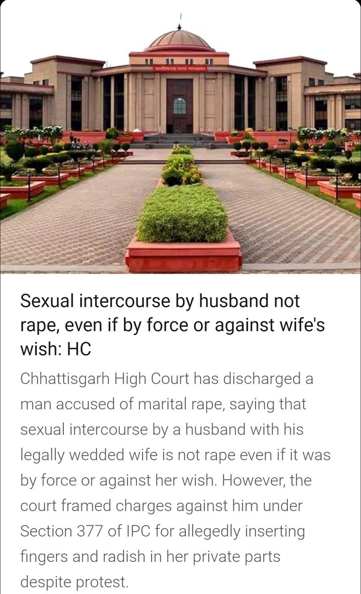 #chattisgarhhighcourt
Humanity murdered by Chattisgarh high Court  
This will badly destroy the society and Generation. #SupremeCourtOfIndia should take measure steps in this.