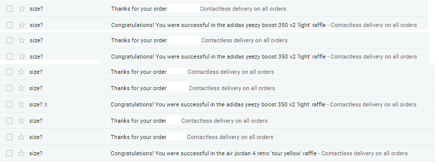 Thanks <a href="/thundersuccess_/">Thunder Success</a> <a href="/ThunderRaffles/">ThunderRaffles</a> for the monthly! x5 Yeezy, x1 GS Retro 4 Tour Yellow