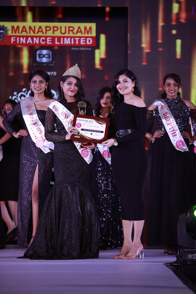 Manappuram & DQUE presents Miss South India powered by Naturals, DQUE Soap & Medimix

Miss Queen Karnataka – Afrin Syed

An event by Pegasus

#MissSouthIndia  #MSI  #PegasusGlobal #PegasusEvents #ManappuramFinanceLtd #DQue #Naturals #Medimix  #PegasusGlobalPvtLtd #Pageant
