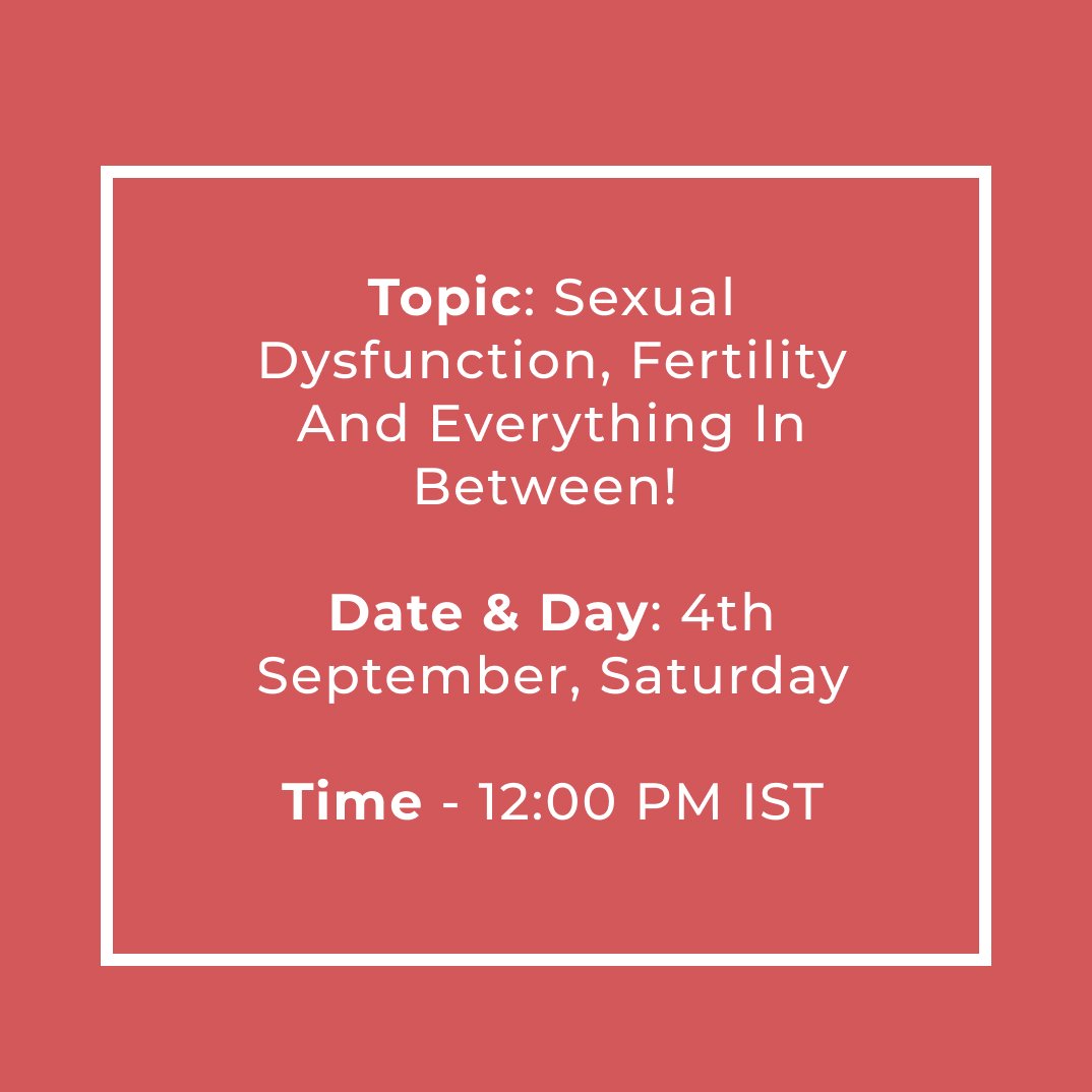JananiLife's tweet photo. Hope to see you on 4th September, Saturday at 12PM. We’d suggest you make the most of this opportunity!
#LiveWithJanani #SexualHealthZaruriHai #Janani #JananiLife #SexualWellness #SexualHealth #SexTalks #SexualHealthAwareness #SexualHealthProblems #MentalHealth https://t.co/81CdkR8AMW