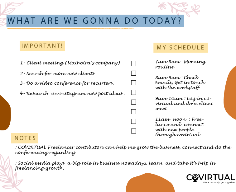 Covirtual_'s tweet photo. The key is not to prioritize what's on your schedule, but to schedule your priorities.
DM us or contact at +91 9119266492 for more details 
Visit our website https://t.co/aPY5qqxEt6 https://t.co/J8Vw5qH65k