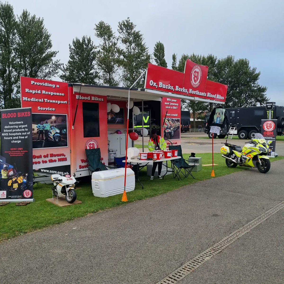 ObnServ's tweet photo. Getting set up at the Moto GP, Silverstone https://t.co/selu2cFRQA