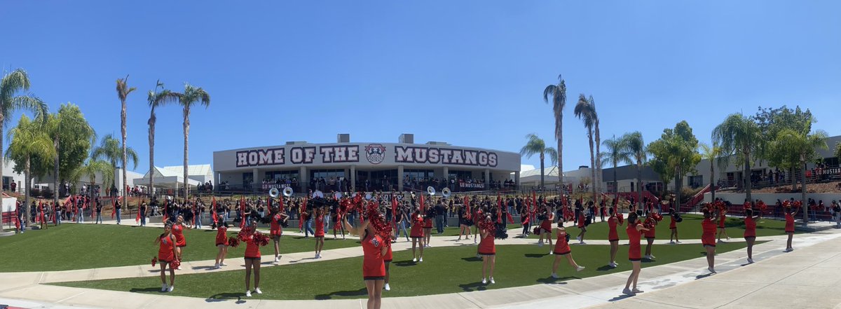 VVUSDPDSGT's tweet photo. Great day to be a Mustang!!! Great to see our students participating in @RVHS_Mustangs first pep rally. #ReppingTheRed #MustangPride https://t.co/wRKxhiBOhG