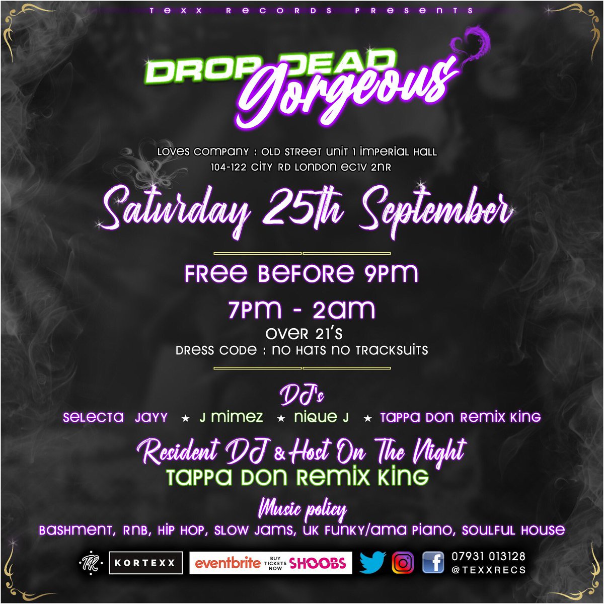 Kortexx (@kortexxldn) on Twitter photo 🚨News Message🚨
We are happy to announce will be kick starting off the new label <a href="/texxrecs/">Texx Records</a> on Saturday the 25th September at the #lovescompany
So come join us for nights of music, vibes & nothing but all round good energy located in the heart on Old Street!
More info coming! 🚨News Message🚨
We are happy to announce will be kick starting off the new label <a href="/texxrecs/">Texx Records</a> on Saturday the 25th September at the #lovescompany
So come join us for nights of music, vibes & nothing but all round good energy located in the heart on Old Street!
More info coming!