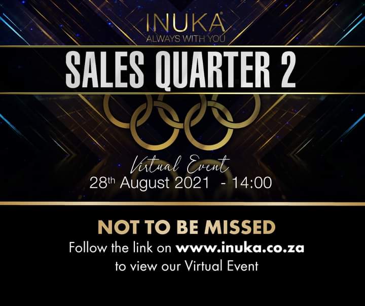 DimaMaluleke's tweet photo. Join us for the Inuka SQ2 recognition virtual event at 2pm.
Where members are rewarded in 4 categories for Personal Sales, Recruitment, Promoting & Team Sales
Link for the event https://t.co/P32orDprEt
#inukaalwayswithyou #inukafragrances
#Tembisa10 #nandos #djsbu #bekelebeke https://t.co/Z5HYEXqKNc