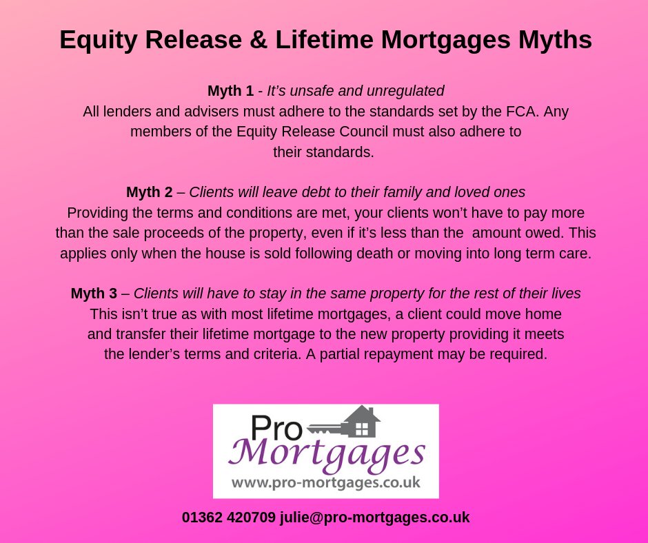 #myths #lifetimemortgages#equityrelease