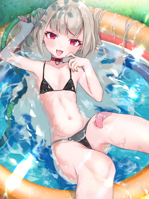 ☀️プールであそぼう☀️ 
#りりむとおえかき 