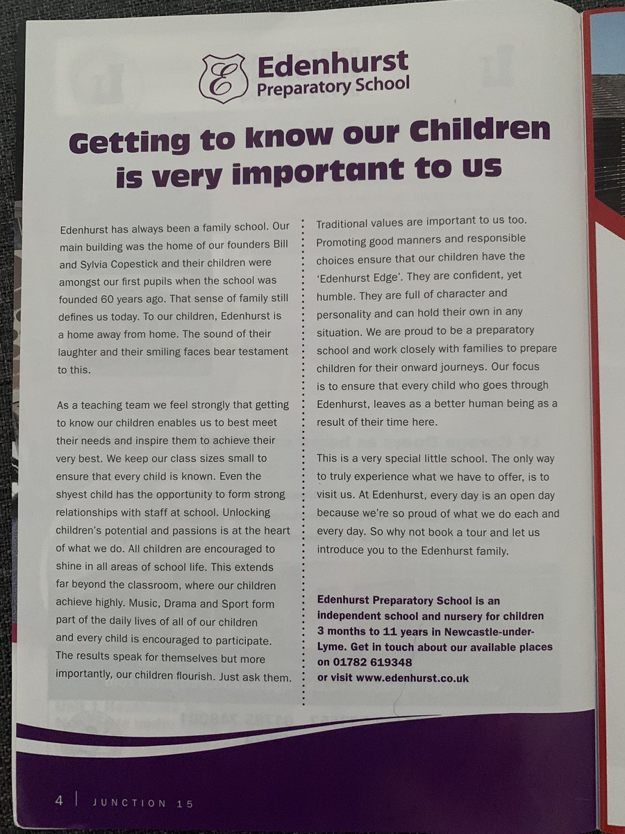 Michael Hibbert (@michaelhibbert) on Twitter photo As we prepare for an exciting year ahead <a href="/EdenhurstSchool/">Edenhurst Prep School</a> , some of my reflections in <a href="/IainJunction15/">Junction 15 Magazine</a> about what makes our little school so special. As we prepare for an exciting year ahead <a href="/EdenhurstSchool/">Edenhurst Prep School</a> , some of my reflections in <a href="/IainJunction15/">Junction 15 Magazine</a> about what makes our little school so special.