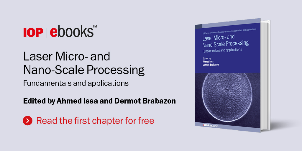 Written by experts and key researchers in the field, this new book provides an exceptional understanding of precision micro- and nano-scale laser processing.

Read it here: ow.ly/r4EQ50FYuRJ 

<a href="/DCUEngineering/">DCU Engineering</a> <a href="/DCU/">Dublin City University</a> <a href="/AlAzharUniv/">جامعة الأزهر Al-Azhar University</a> <a href="/DermotBrabazon/">Dermot Brabazon</a> #laser #micromachining #optics