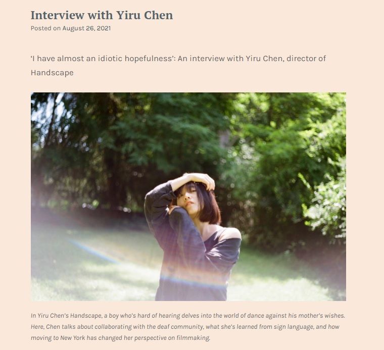 Oxford_Shorts's tweet image. An eye-opening interview with the fantastic Yiru Chen, Director of "Handscape"
(Which is featuring in our "Hopes and Dreams" block today at 10:30 am)

Make sure to check it out!

buff.ly/3jknuQp

#oxisff #oxfordshorts #handscape #yiruchen