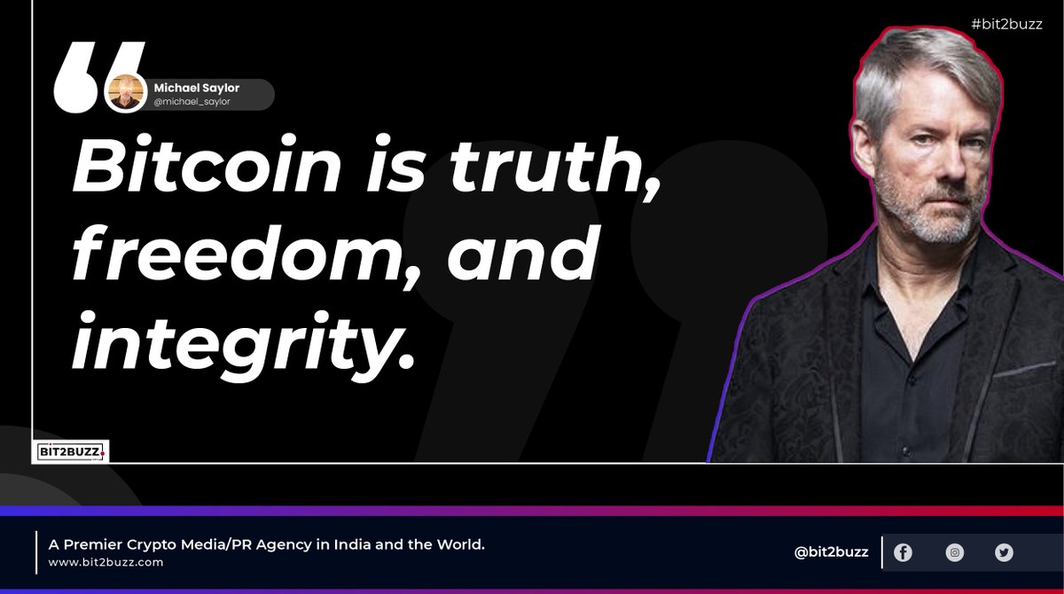 Bit2Buzz's tweet image. Bitcoin is truth, freedom, and integrity. &quot; 𝐌𝐢𝐜𝐡𝐚𝐞𝐥 𝐒𝐚𝐲𝐥𝐨𝐫 &quot;

#bit2buzz #Bitcoin #freedom #quoteoftheday