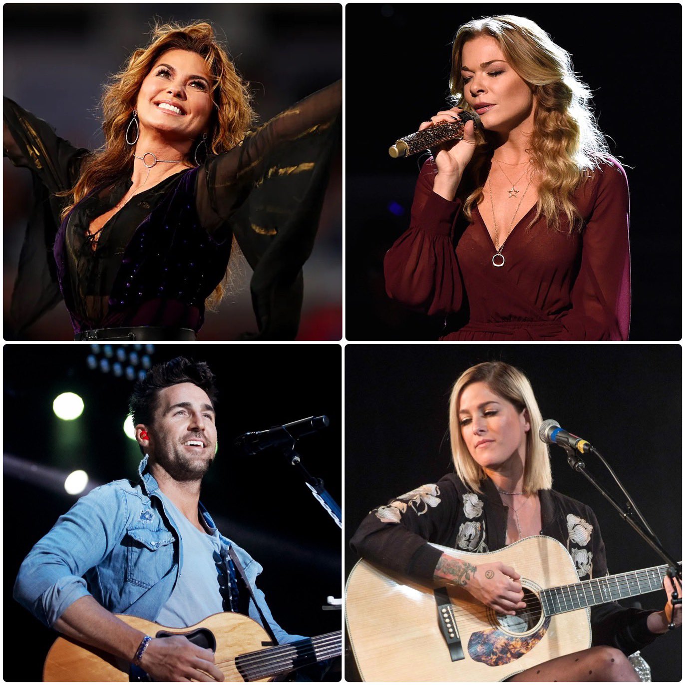 Happy birthday to Shania Twain, LeAnn Rimes, Jake Owen and Cassadee Pope!    