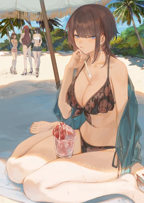 ビーチとスイーツと高身長
#イケメン美人三姉妹_高身長 
