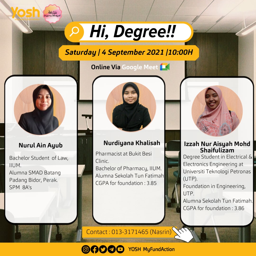 pinkfarz's tweet photo. Hi, DEGREE !!! 🙋🏻‍♀️
📍TARIKH: 4 SEPT 2021
📍HARI: SABTU
📍MASA: JAM 10:00
📍PLATFORM: GOOGLE MEET

Jom kita selami perjalanan sepanjang degree melalui perkongsian daripada speaker-speaker yang berpengalaman✨

Tunggu apa lagi? Jom daftar sekarang!👇🏼
https://t.co/9dJO44nmFk

#degree https://t.co/RJnkK9iAYF